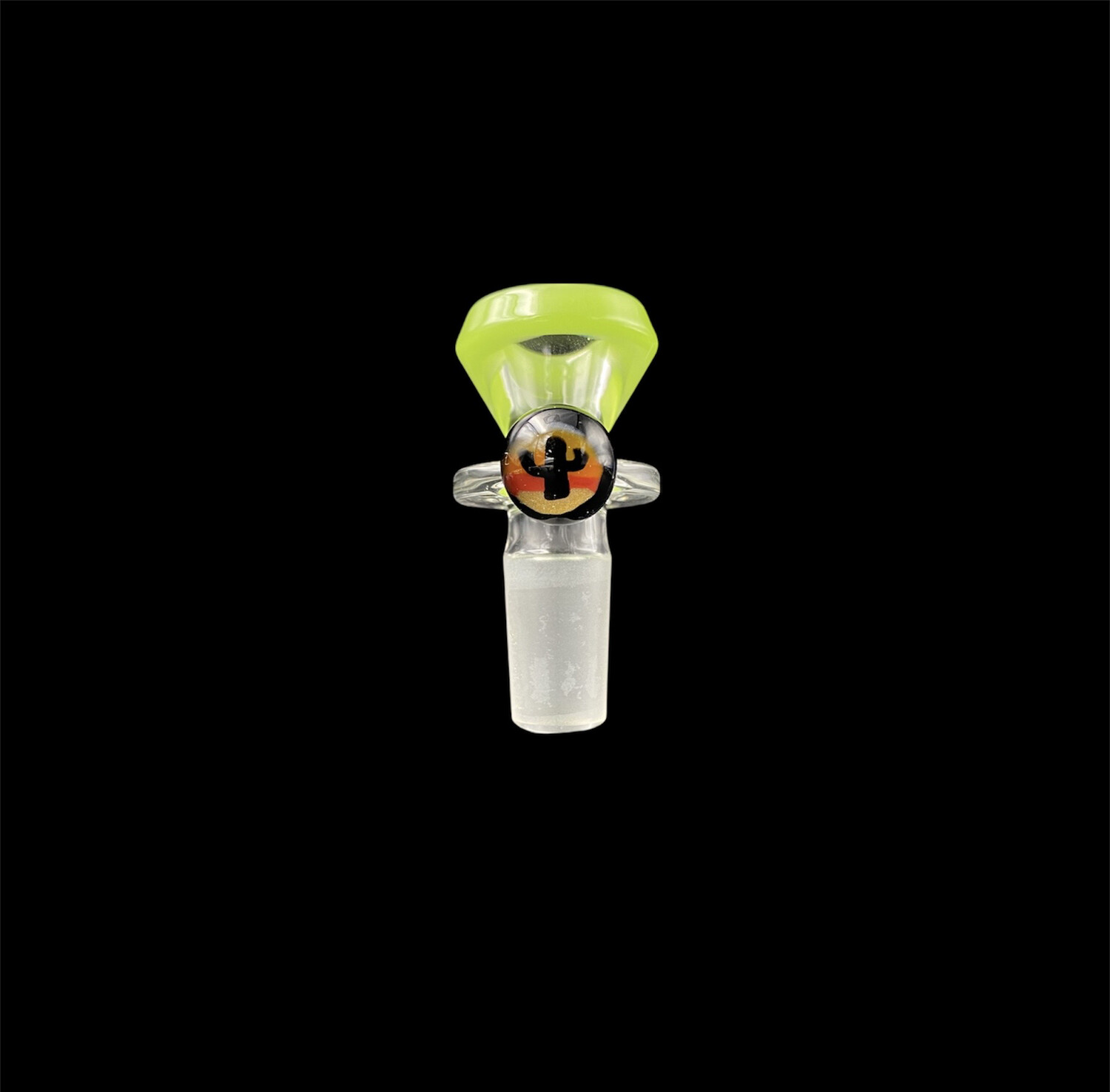 Black Tuna Glass (FL) 14mm Color Accent Martini Slide - Cactus