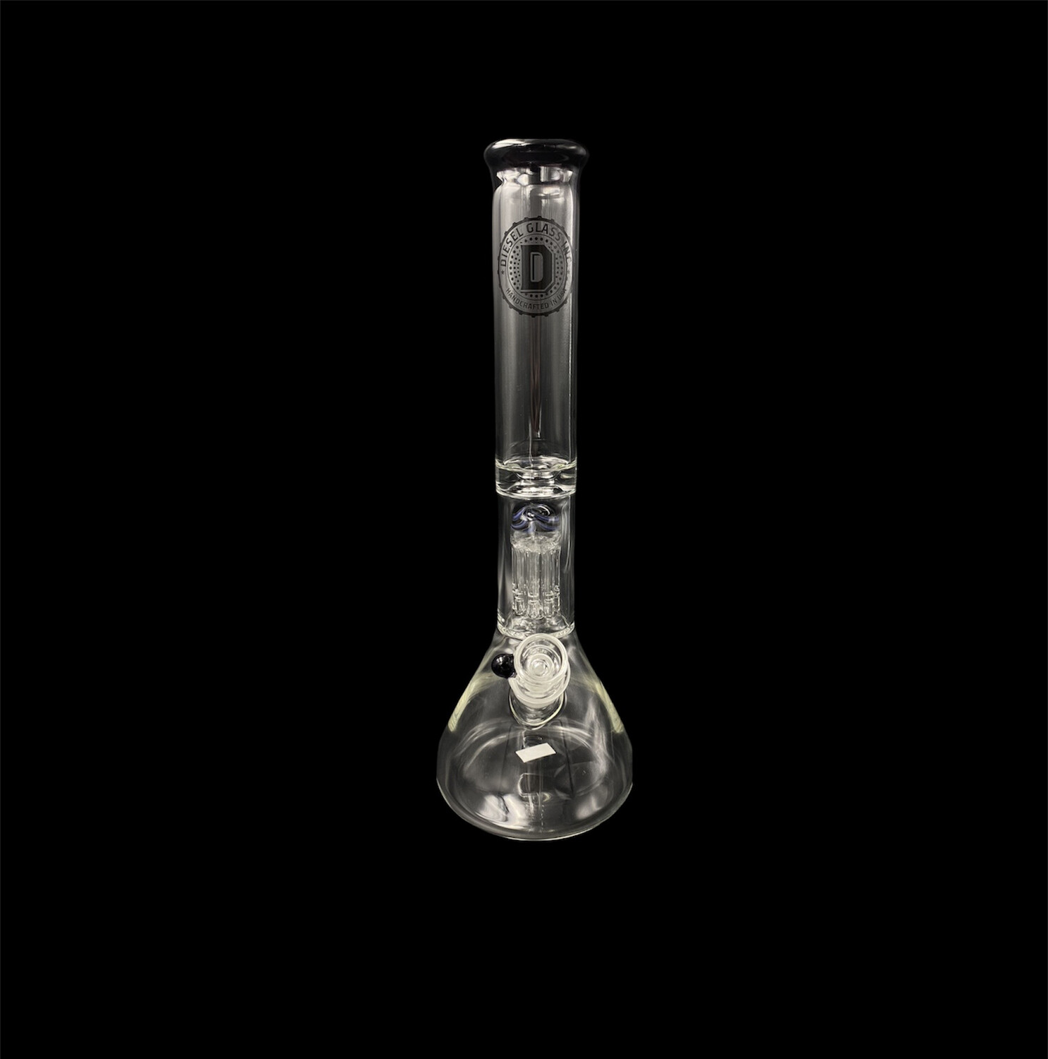 Diesel Glass (FL) 44x4 Dark Purple and Linework Single Tree Beaker