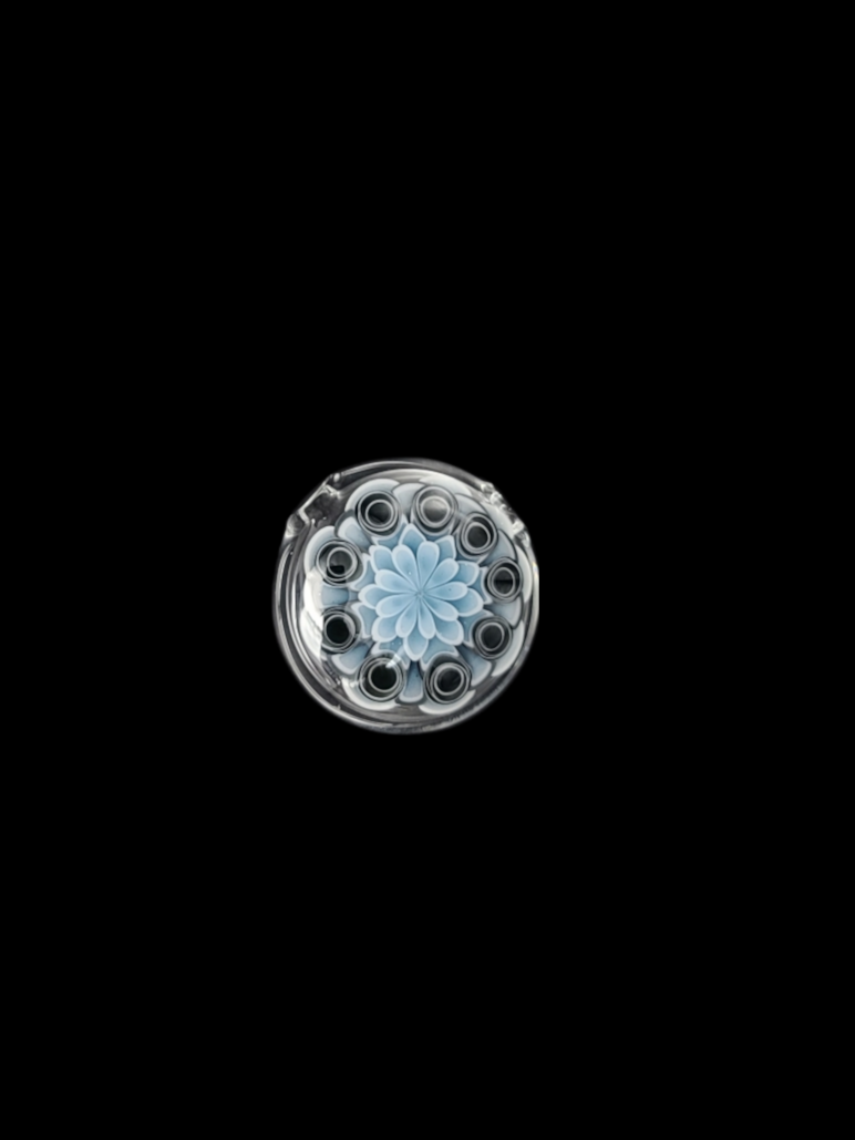 Natrix Glass (AZ) Dotstack Pendant - Blue / White / Black 