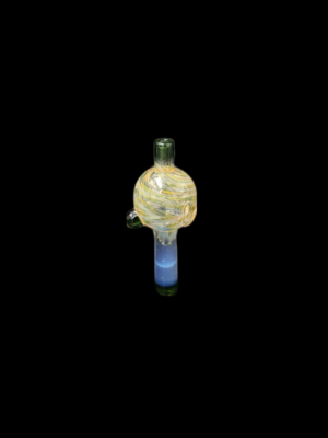 DGL Glass (FL) Fume Bubble Cap w Color Accent - B