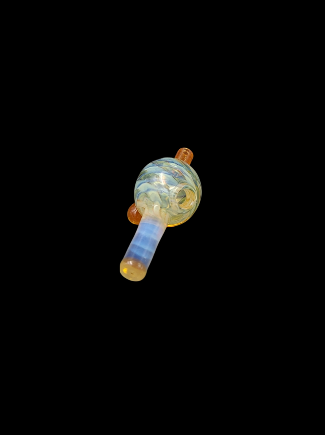 DGL Glass (FL) Fume Bubble Cap w Color Accent - E