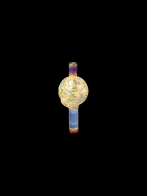 DGL Glass (FL) Fume Bubble Cap w Color Accent - C