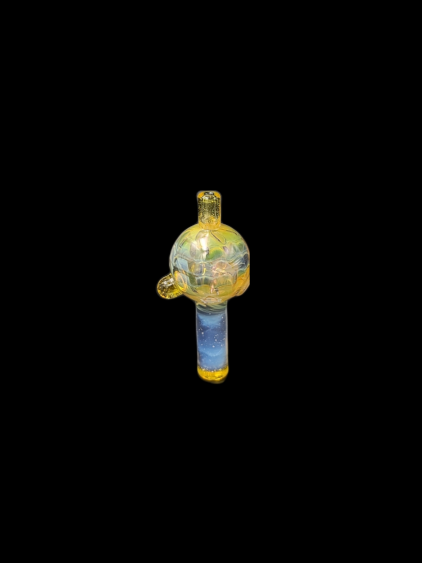 DGL Glass (FL) Fume Bubble Cap w Color Accent - J