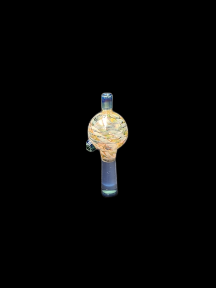 DGL Glass (FL) Fume Bubble Cap w Color Accent - I