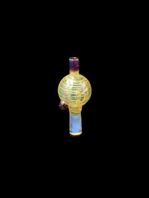 DGL Glass (FL) Fume Bubble Cap w Color Accent - G