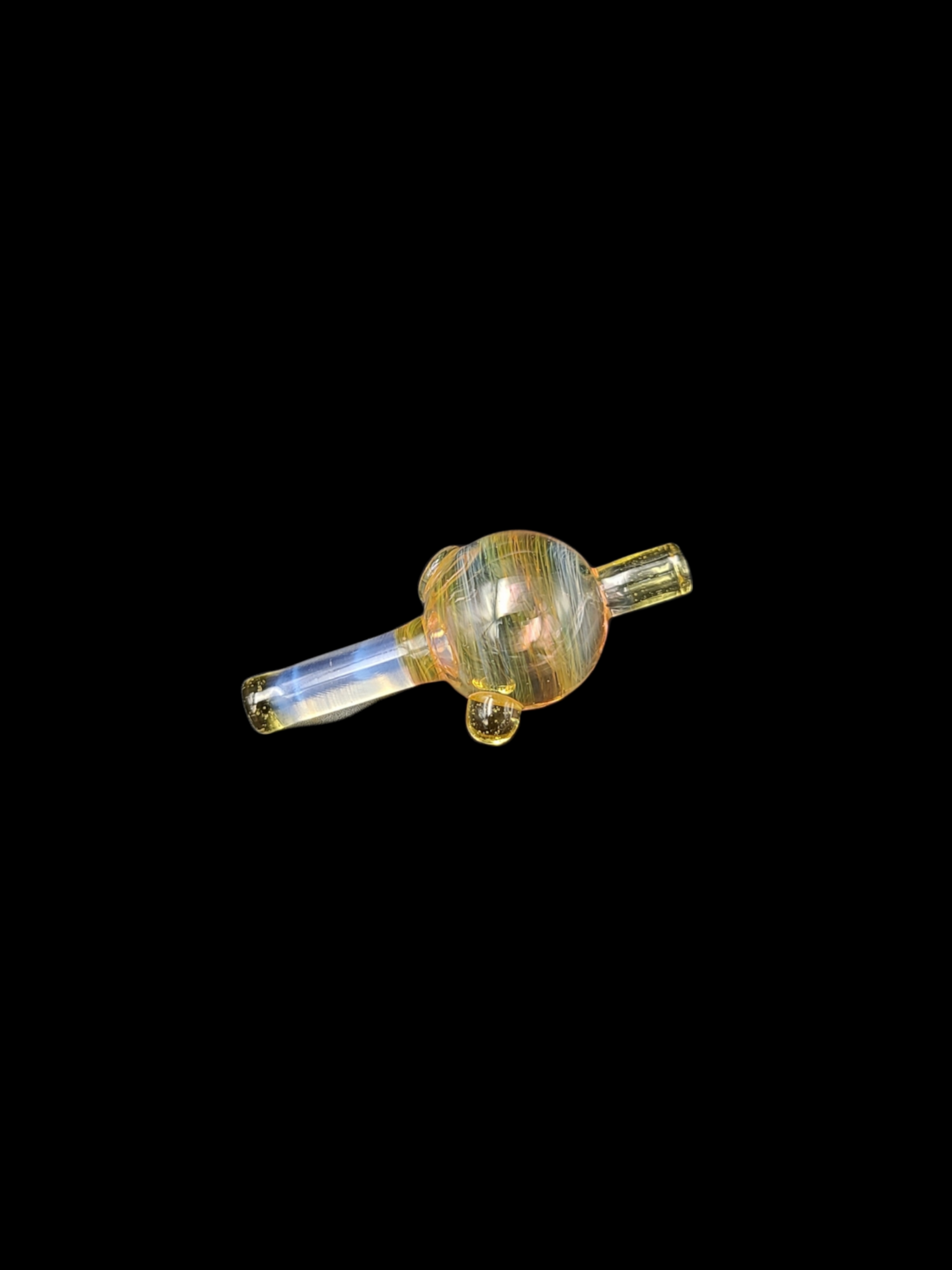 DGL Glass (FL) Fume Bubble Cap w Color Accent - Q 
