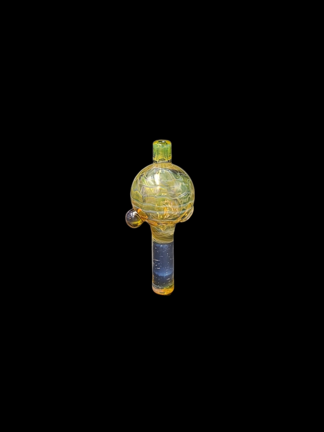 DGL Glass (FL) Fume Bubble Cap w Color Accent - O 