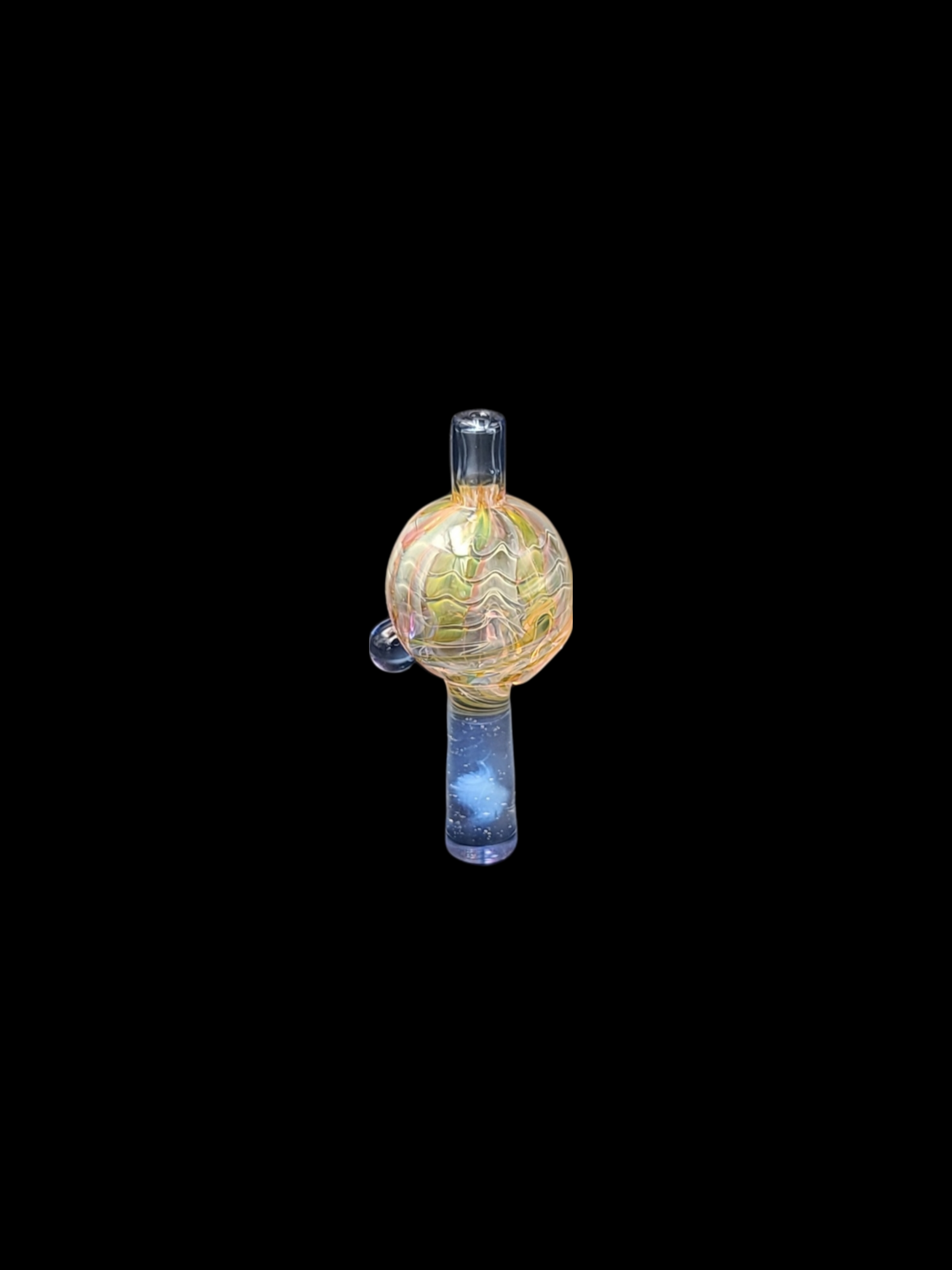 DGL Glass (FL) Fume Bubble Cap w Color Accent - P 