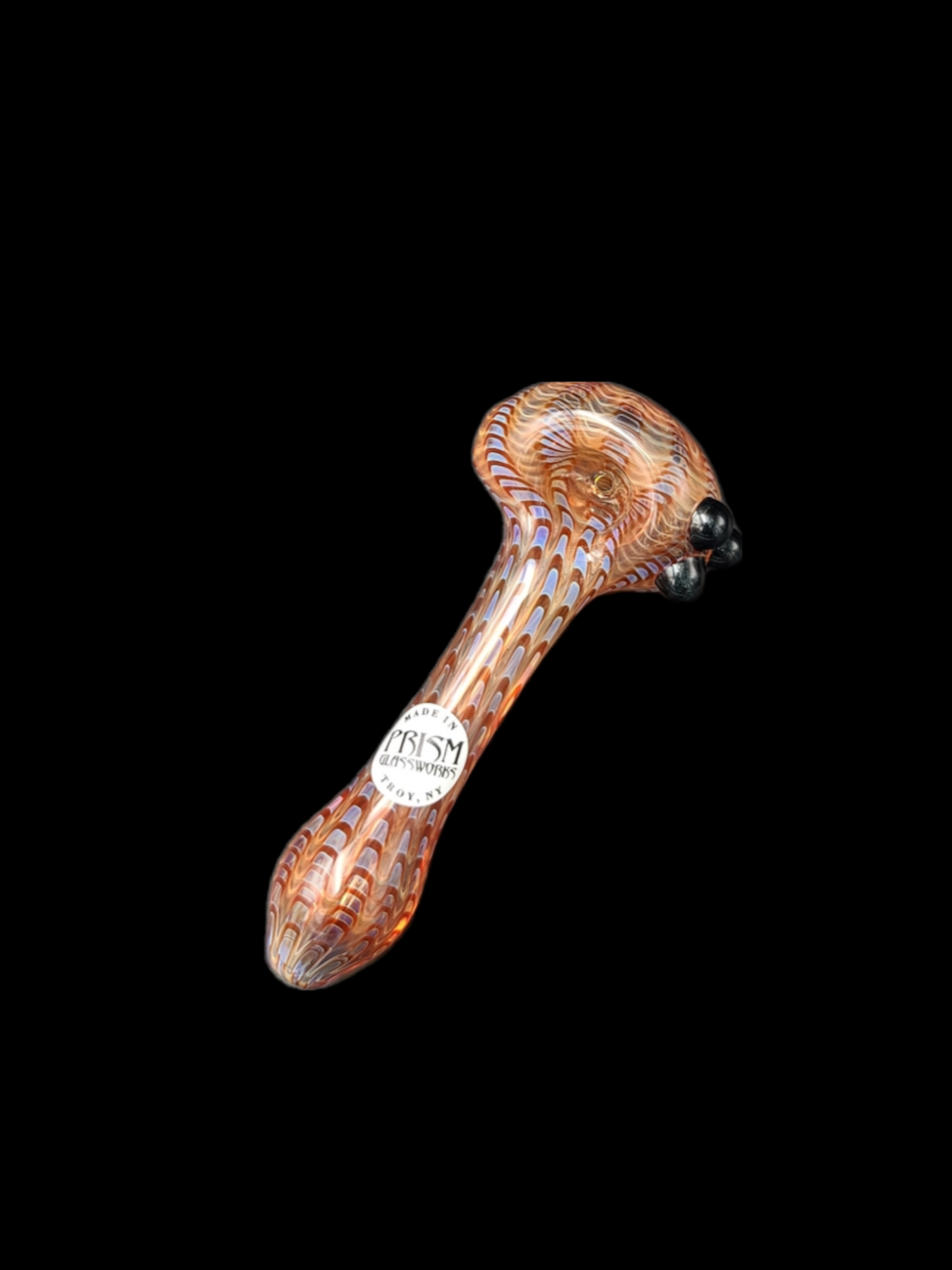 Prism Glassworks (NY) - Color Wrap and Rake Spoon - Red