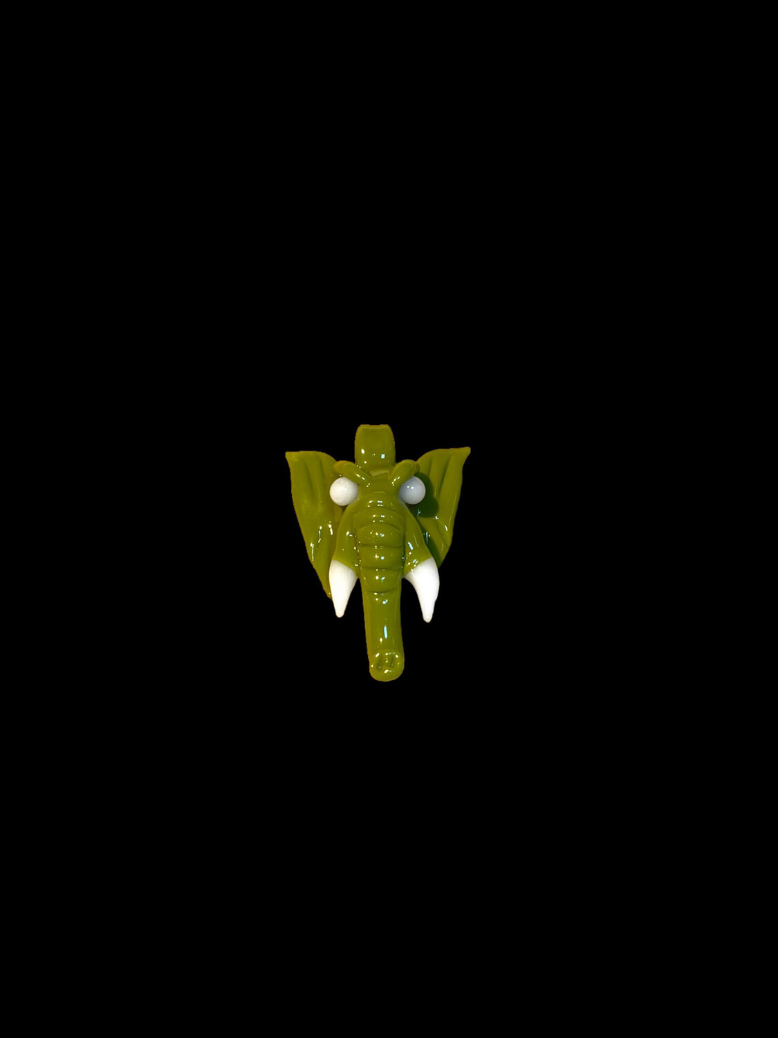 Luff Glass (FL) - Micro Elephant Olive Green Crayon