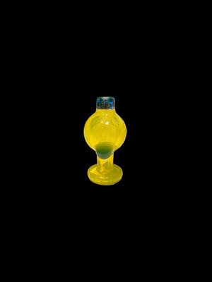 CreepySpooky Glass (FL) - Lemon Drop w/ Green Dichro Bubble Cap