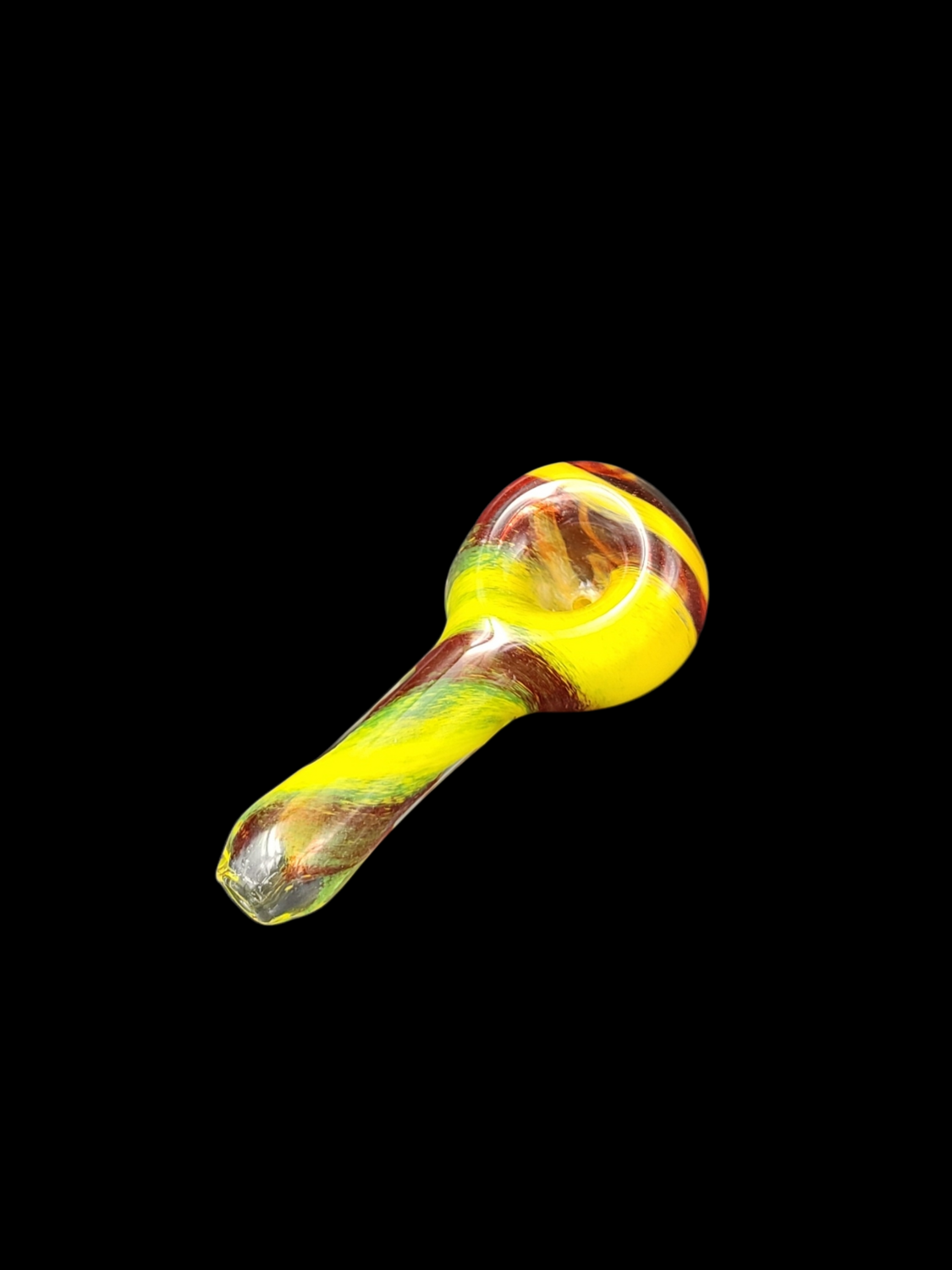 Keebler (NC) Frit Swirl Spoon - Red Yellow & Green