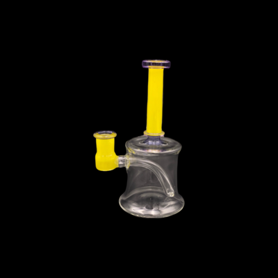Major Glass (GA) Color Accent Banger Hanger 14mm -Yellow & Purple
