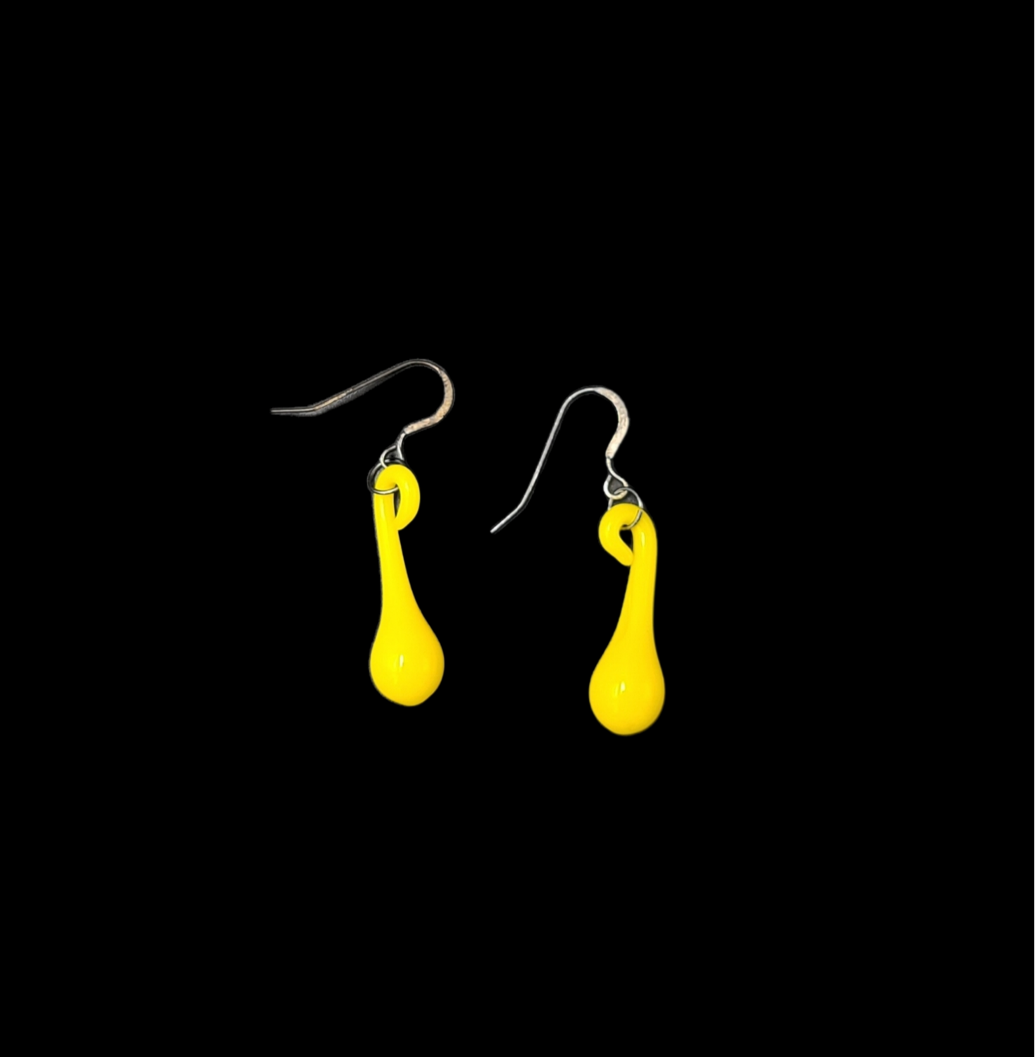 Cap Glass Yellow Earring