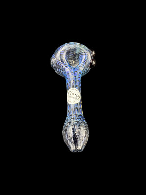 Prism Glassworks (NY) - Color Wrap and Rake Spoon - Dark Blue