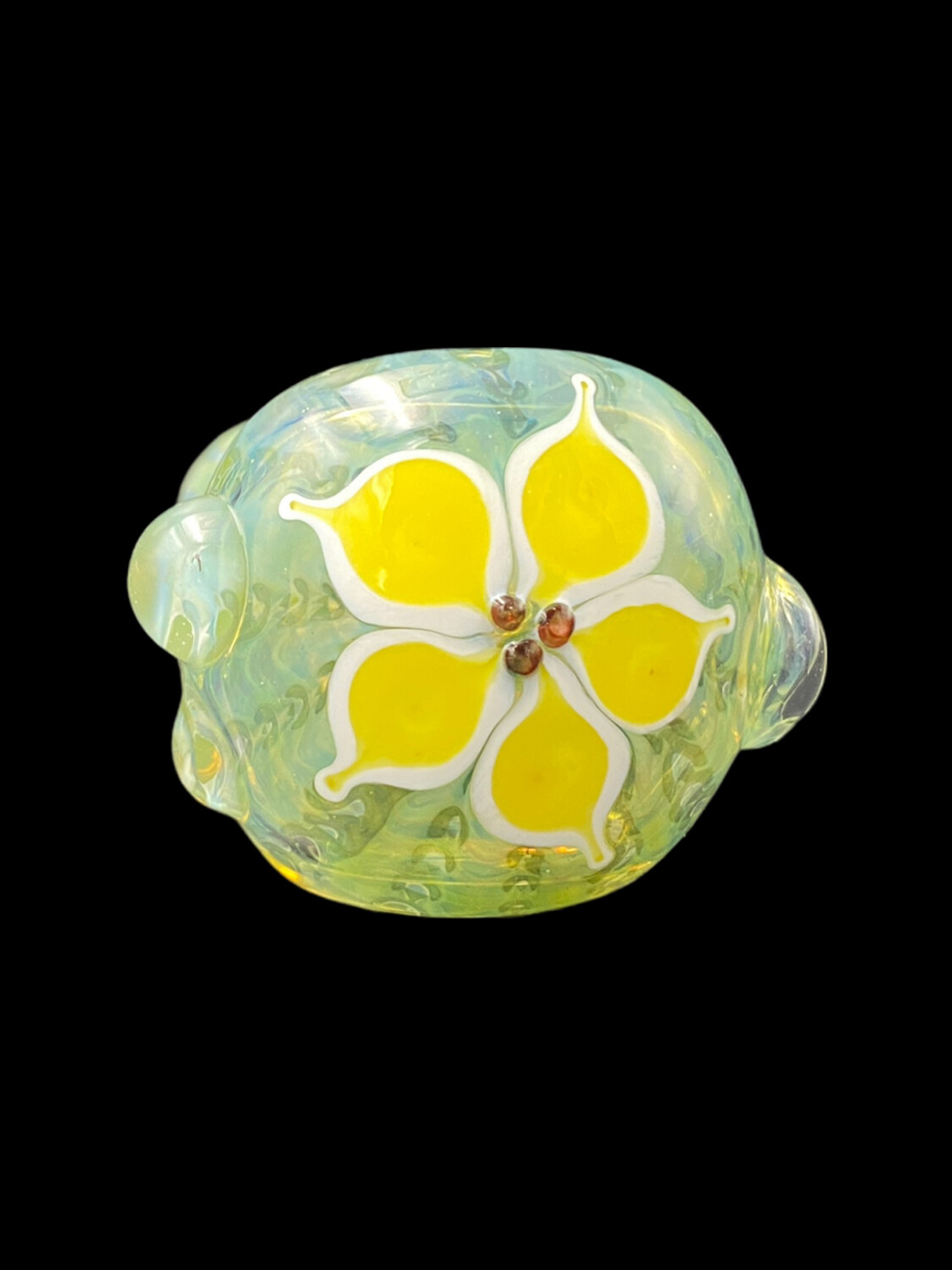 Cherry City Glass (MI) - Flower Spoon Yellow