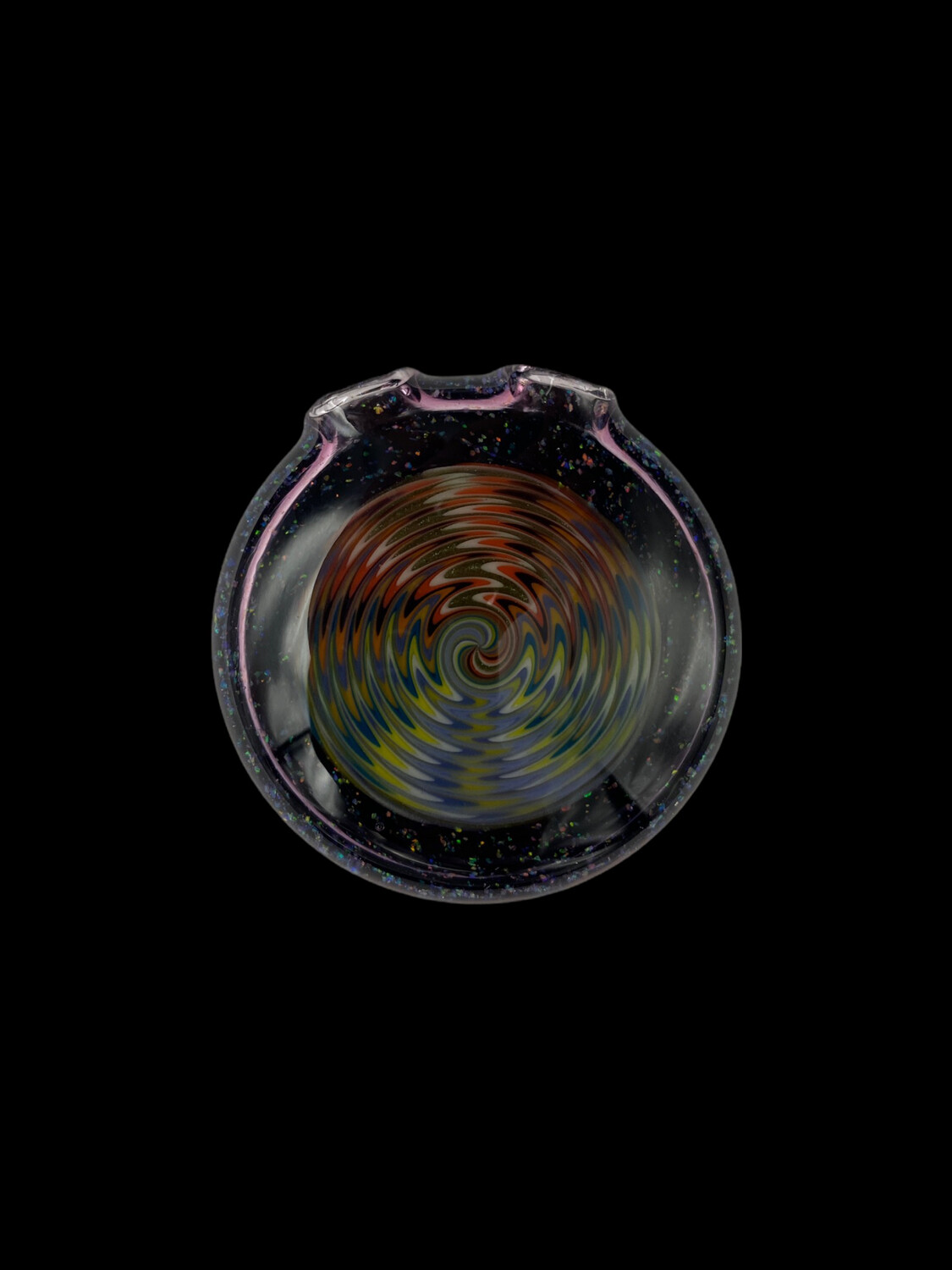 Obi Wook Glass (DE) - Crushed Opal Wig Wag Disc Pendant