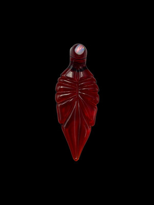 Obi Wook Glass (DE) - Red Leaf w/ Opal Pendant