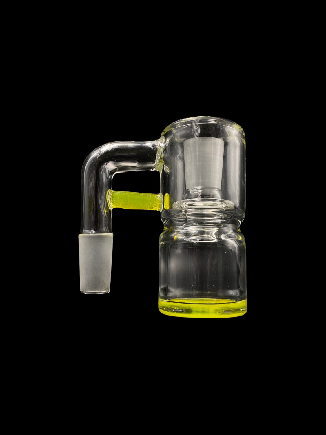Faceless Glass - Yellow Accented Dry Catcher 14mm