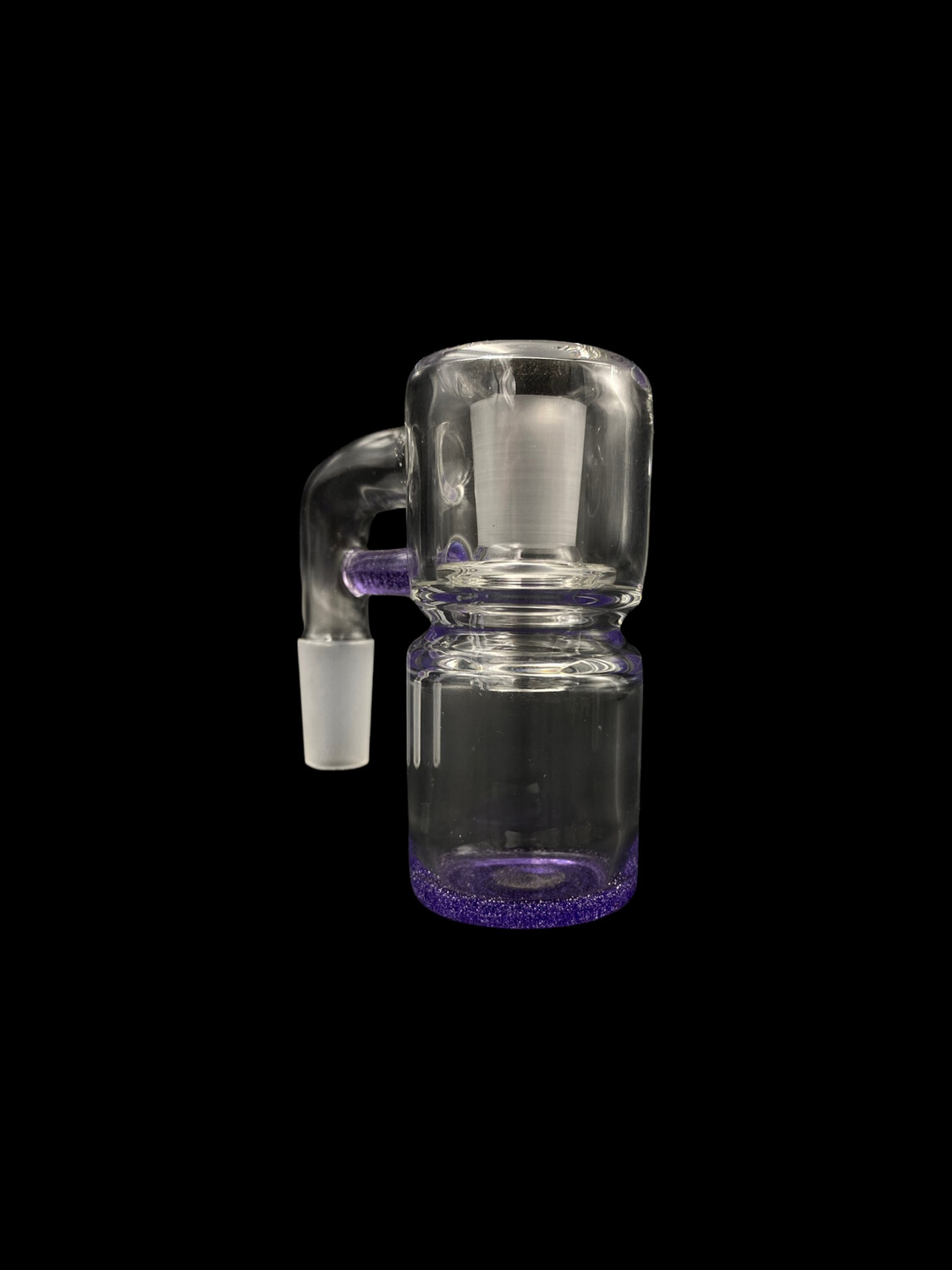 Faceless Glass - Purple Accented Dry Catcher 14mm