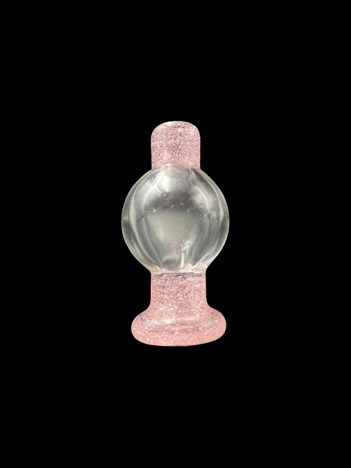 Cy Glass (NC) - Clear w/ Pink Accent Bubble Cap
