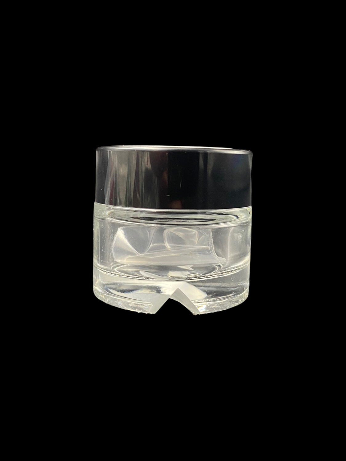 Str8 Glass (TX) - Deep 2 Slit Clear Spinner Cap Jar