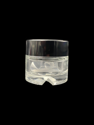 Str8 Glass (TX) - Deep 2 Slit Clear Spinner Cap Jar