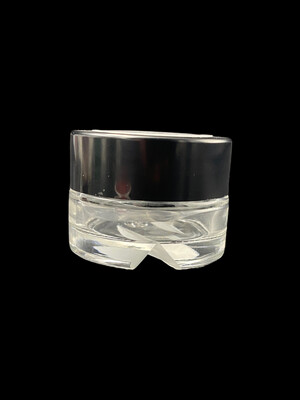 Str8 Glass (TX) - Shallow 2 Slit Clear Spinner Cap Jar