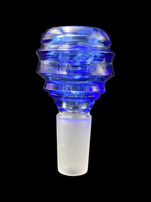 Str8 Glass (TX) - 14mm Blue 4 Hole Slide