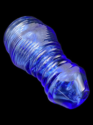 Str8 Glass (TX) - Blue Faceted Chillum