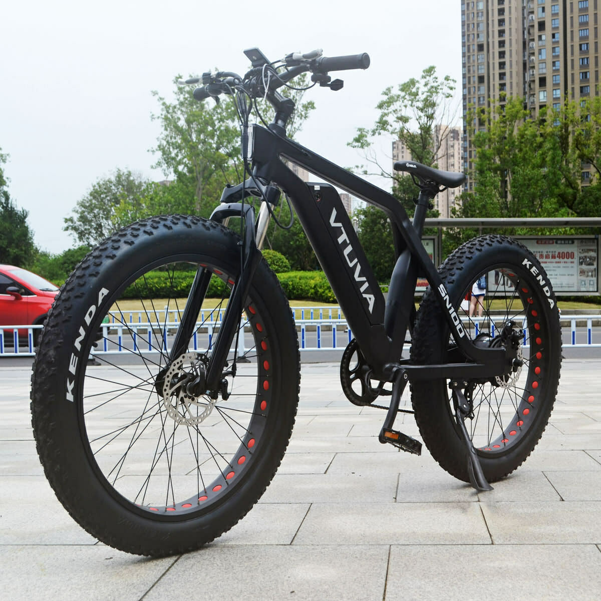 VTUVIA SN100 26 Inch Fat Tire Electric Bike, 750W Motor and 48V 13AH Samsung Removable Battery MSRP: $2,565
