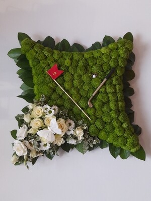 Golf cushion funeral tribute