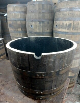 Oak whiskey barrel Planters