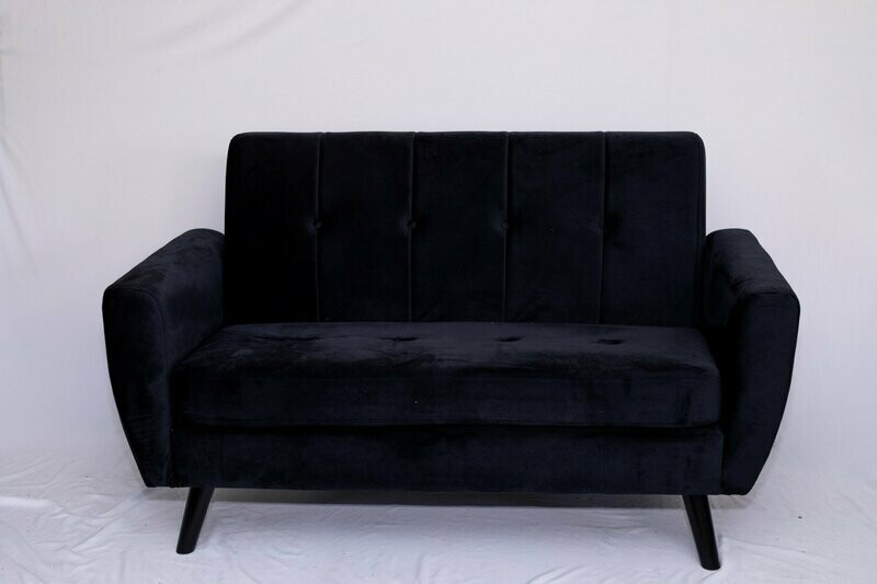 Black Velvet Loveseat