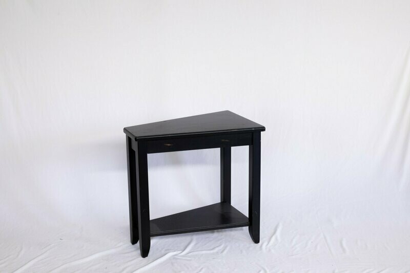 Single Black Wooden Angled Table