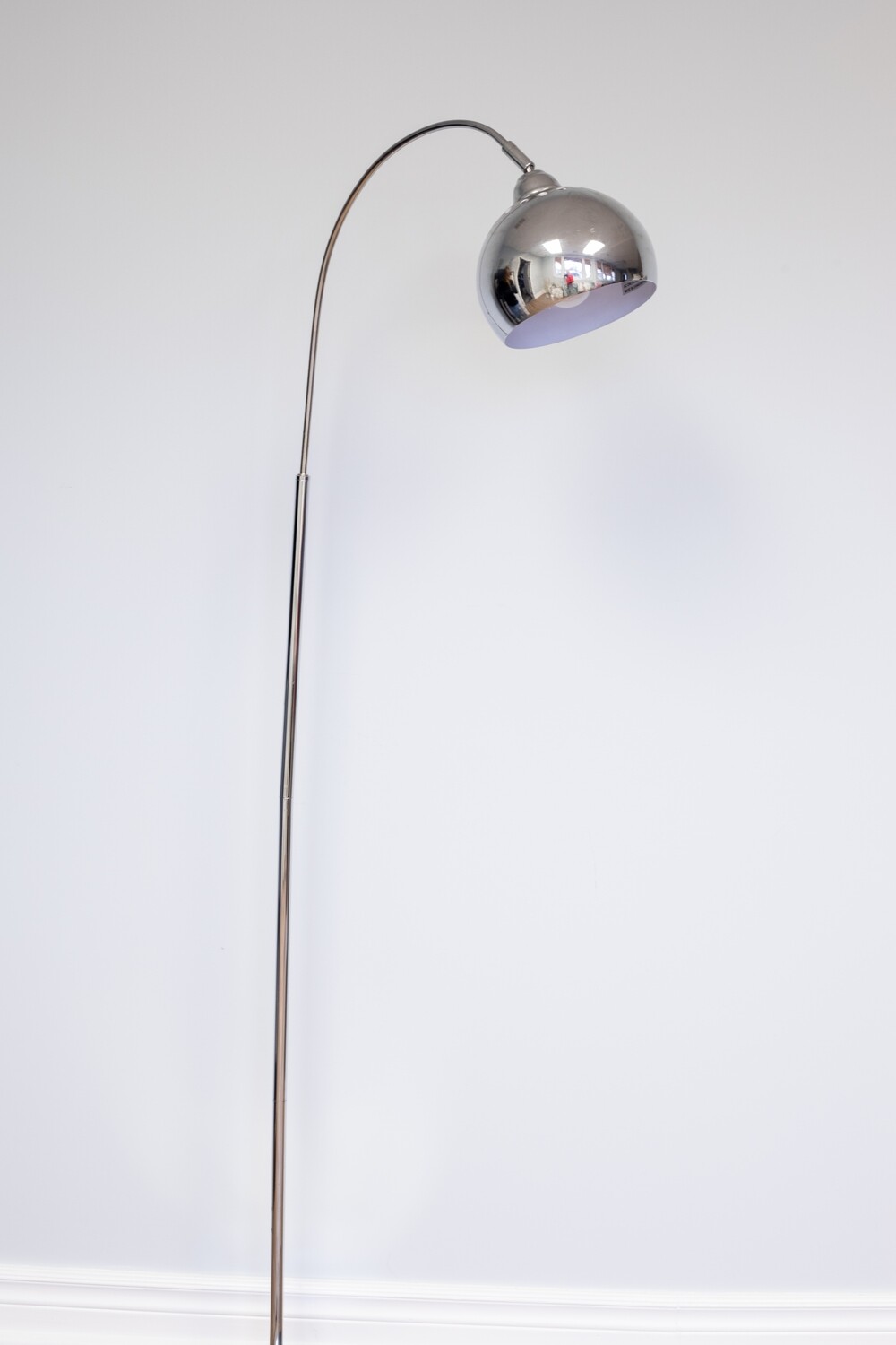 Chrome Floor Lamp w/ Circle Shade