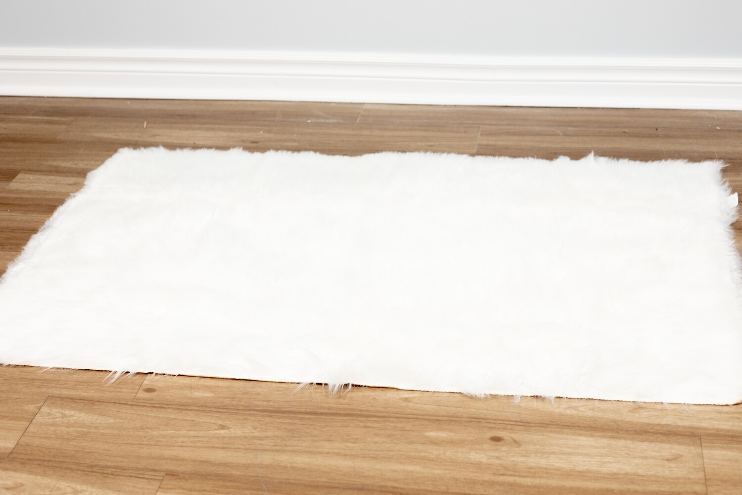 White Faux Sheepskin - Rectangular