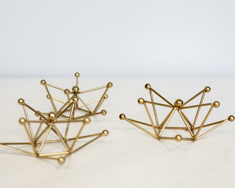 Gold Hanging Star Burst - Set Of 3