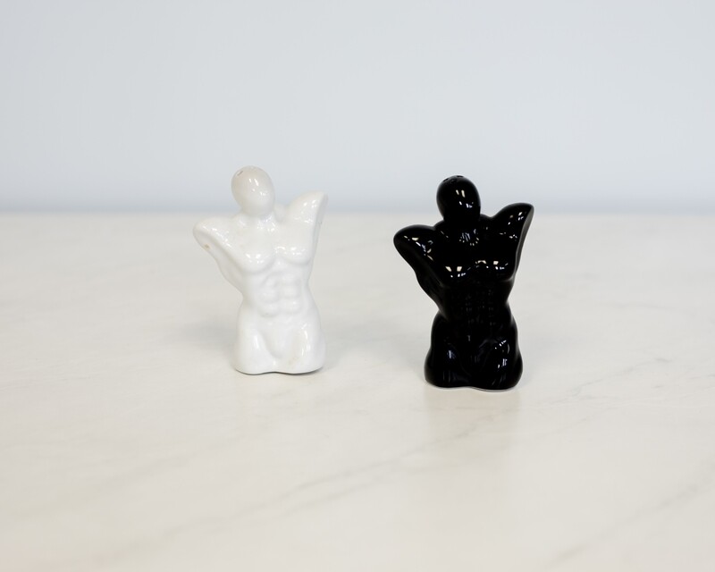 Black & White Salt & Pepper Shakers