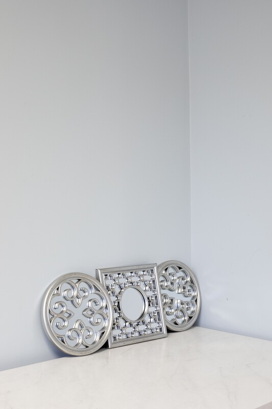 Silver Celtic Print Mirror - Set Of 3