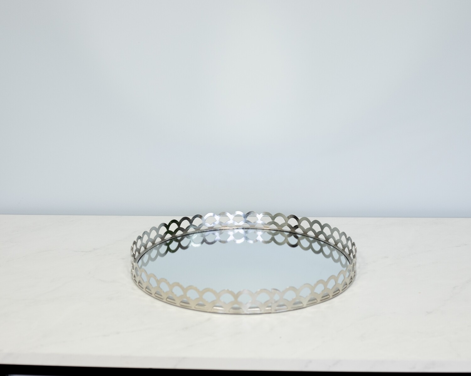 Classy Silver Mirrored Tray