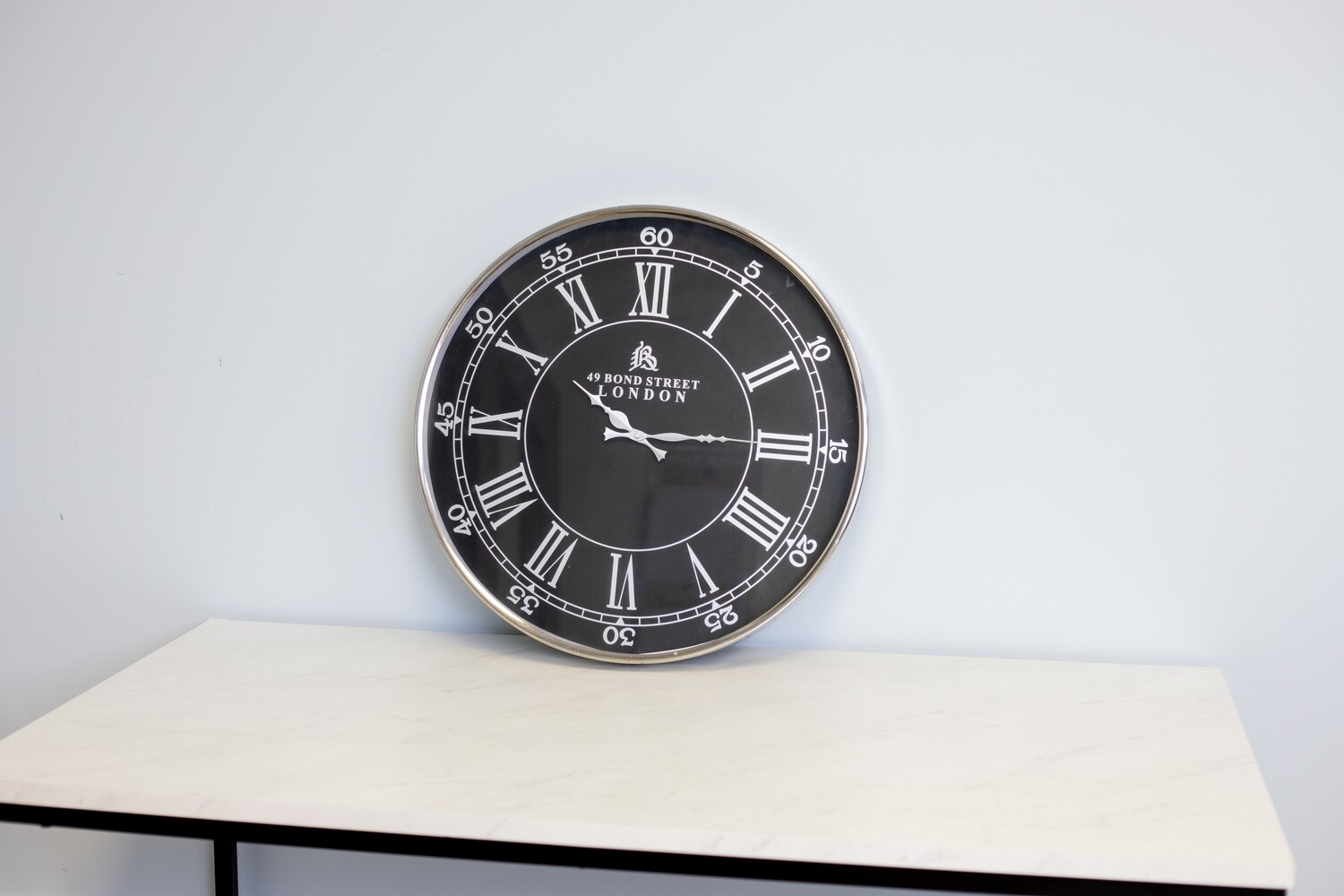 Metal Frame 49 Bond Street Clock