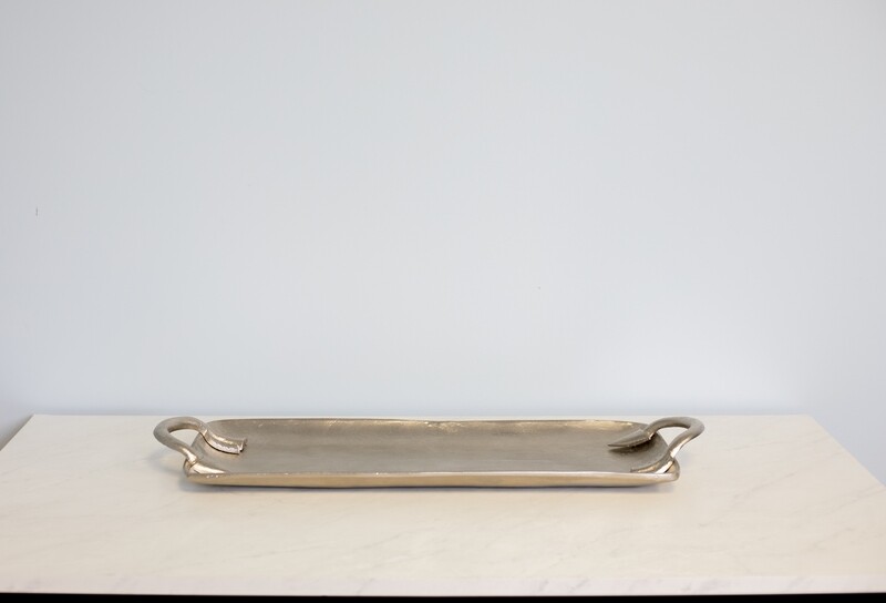 Silver Tray w/ Arrow Handles