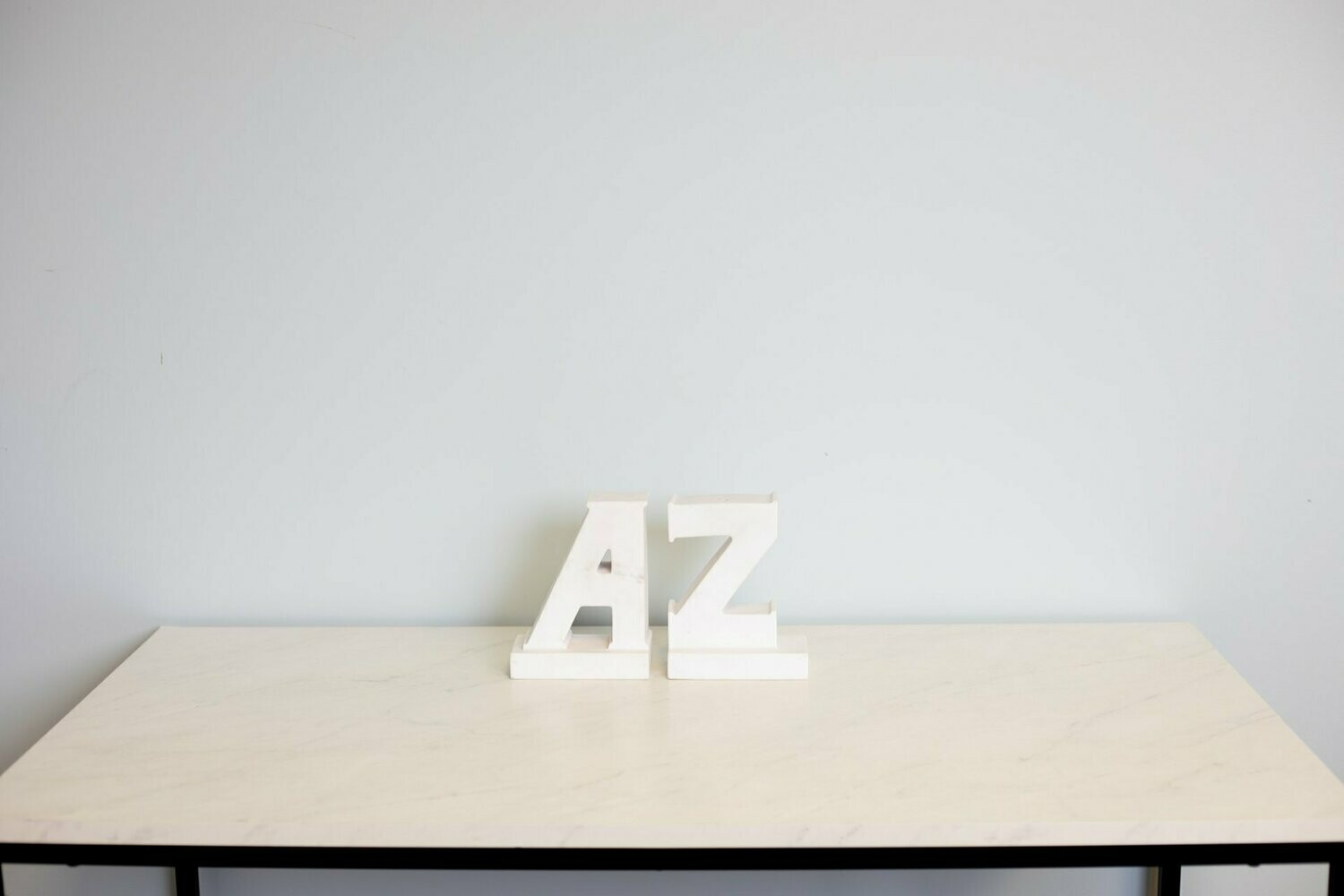 White A/Z Book Ends