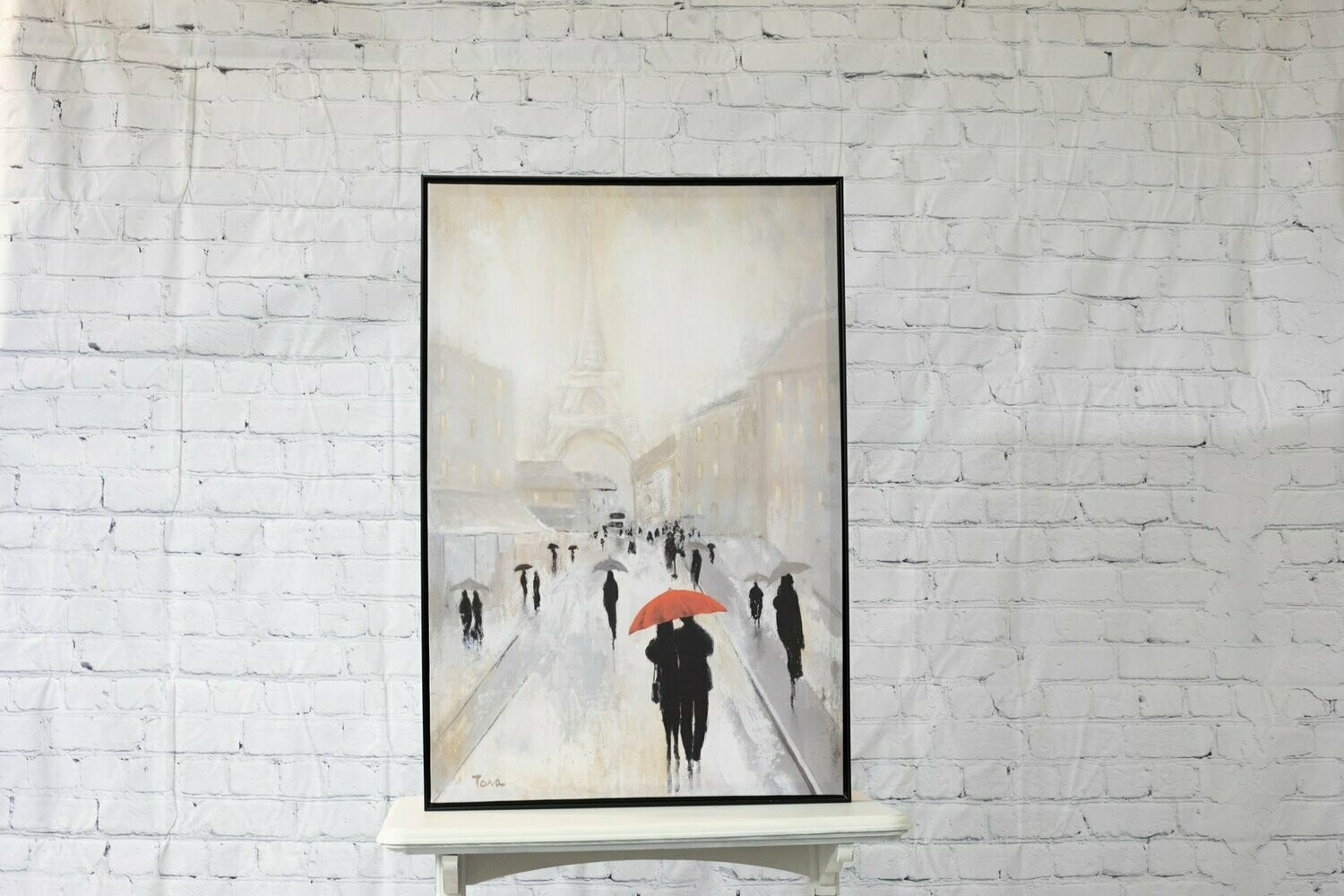 Walk In The Fog Framed Canvas