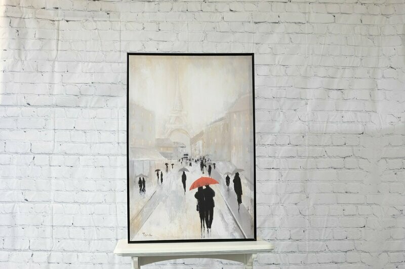 Walk In The Fog Framed Canvas