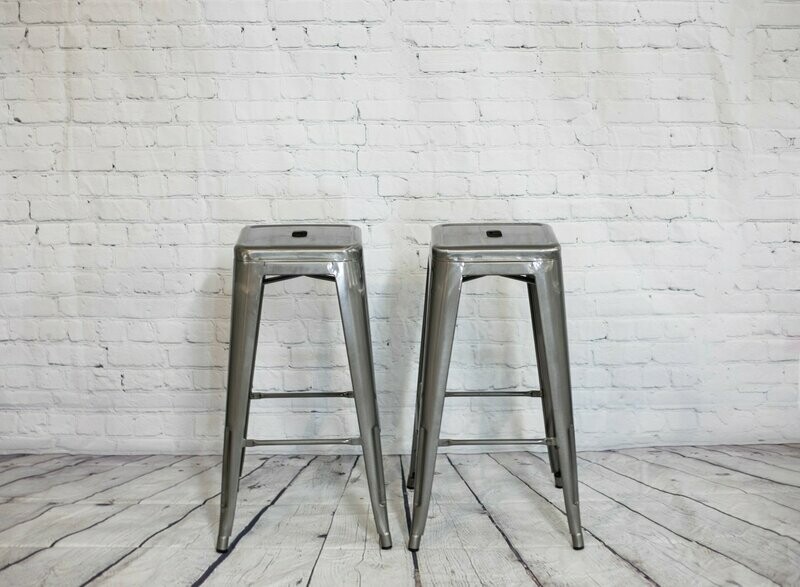 Gun Metal BAR Stool - Set Of 4