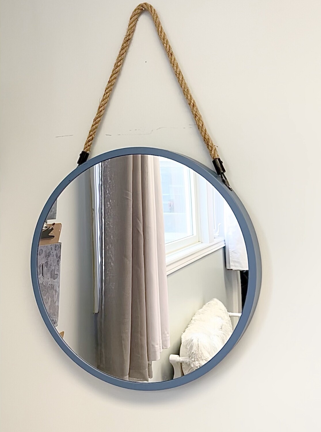 Periwinkle Blue Rope Mirror
