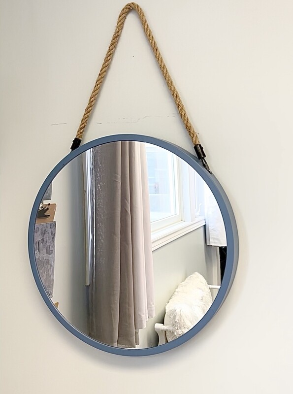 Periwinkle Blue Rope Mirror