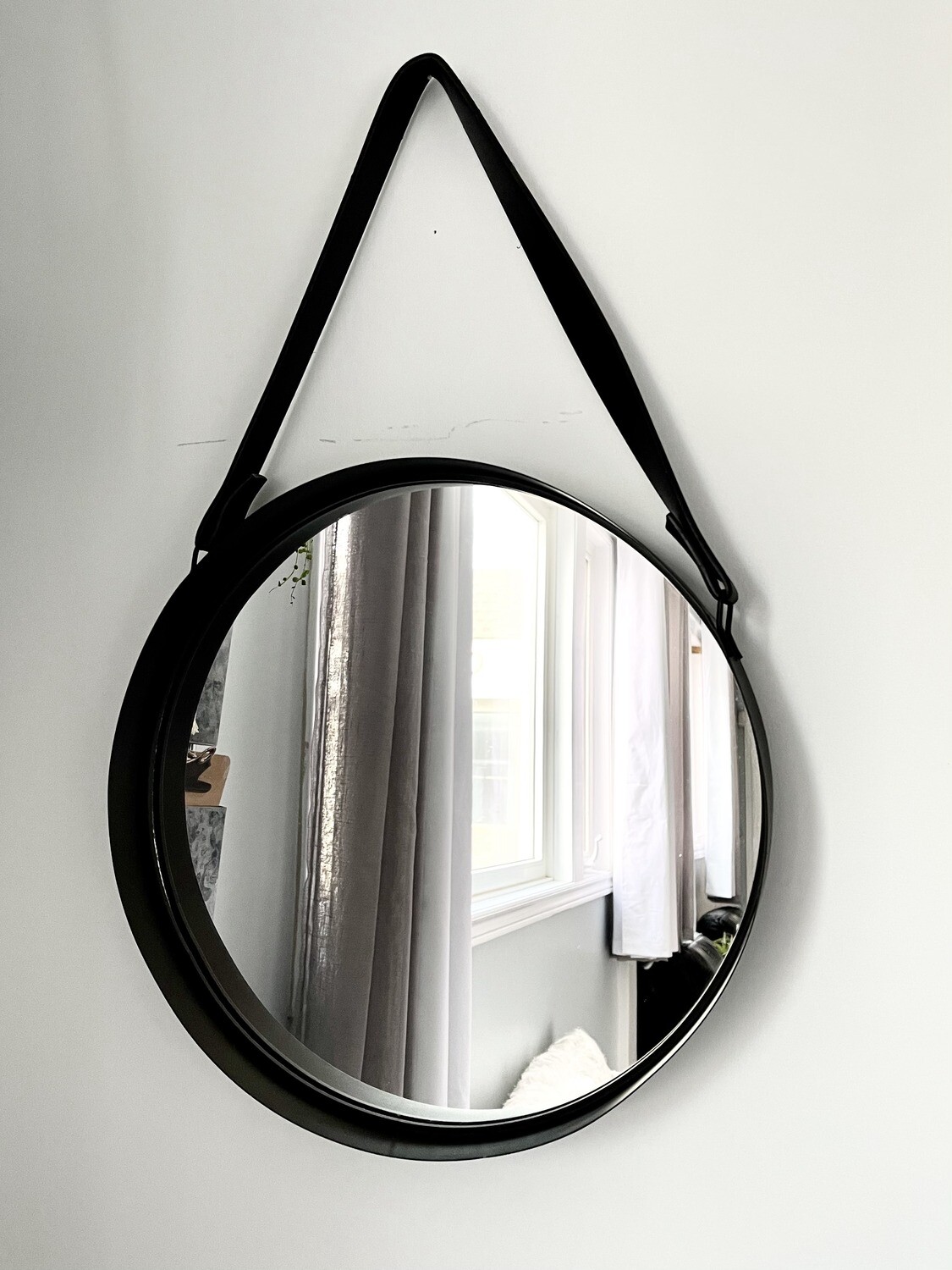 Black Leather Mirror